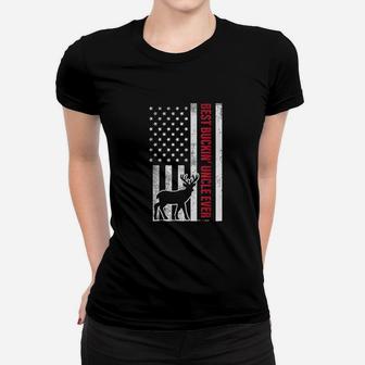 Best Buckin Uncle American Flag Women T-shirt | Crazezy CA