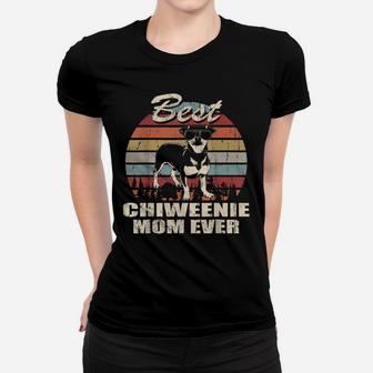 Best Chiweenie Mom Ever Vintage Retro Dog Mom Women T-shirt | Crazezy