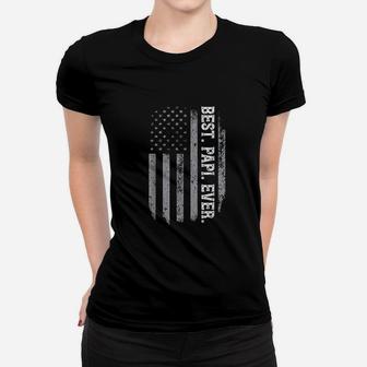 Best Papi Ever Vintage American Flag Women T-shirt | Crazezy DE