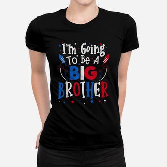Big Brother Cute 4Th Of July Pregnancy Announcement Gift Women T-shirt | Crazezy UK