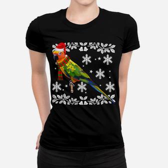 Bird Merry Christmas Ornament Sun Conure Ugly Xmas Sweatshirt Women T-shirt | Crazezy