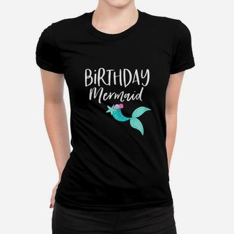 Birthday Mermaid Birthday Party Girl Mama Squad Mom Women T-shirt | Crazezy UK