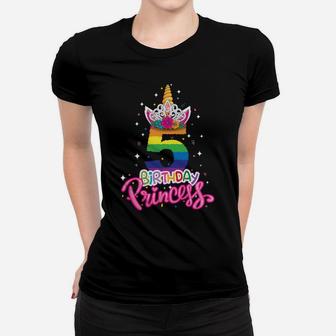Birthday Princess Unicorn 5 Year Old 5Th Birthday Girl Kids Women T-shirt | Crazezy AU