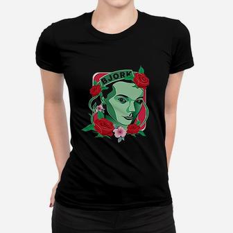 Bjork Rose Flower Women T-shirt | Crazezy