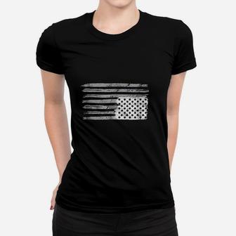 Black And White American Flag Resist Upside Down Usa Women T-shirt | Crazezy