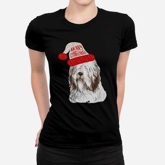 Black Base Bearded Collie Christmas Gift For Dog Lovers Sweatshirt Women T-shirt | Crazezy AU