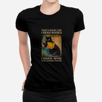 Black Cat That’S What I Do I Read Books Women T-shirt | Crazezy CA
