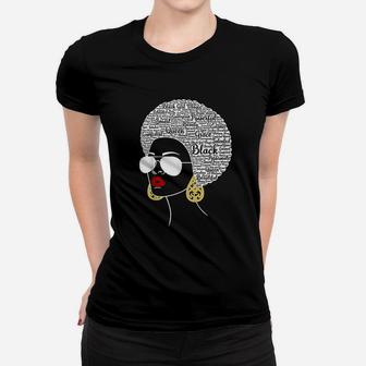 Black History Month African American Hair Word Art Women T-shirt | Crazezy DE