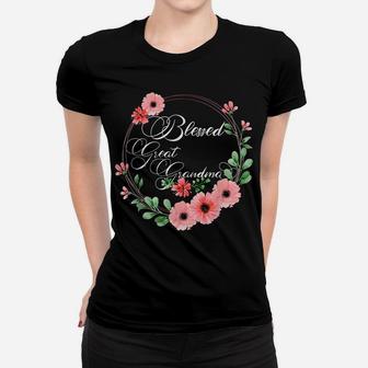 Blessed Great Grandma Shirt For Women Beautiful Flower Women T-shirt | Crazezy DE