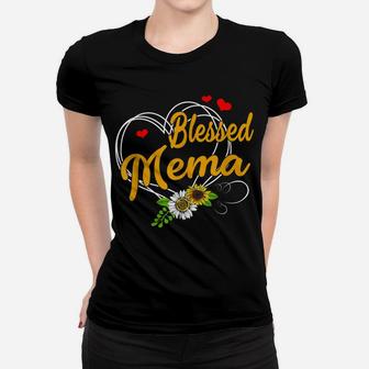 Blessed Mema Grandma Thanksgiving Christmas Mother Day Gift Women T-shirt | Crazezy