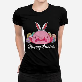 Blobfish In Ugly Face Bunny Ears Egg Hunting Easter Blobfish Women T-shirt | Crazezy AU