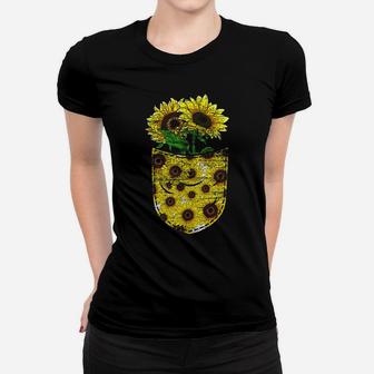 Blossom Yellow Flower Florist Floral Cute Pocket Sunflower Women T-shirt | Crazezy AU