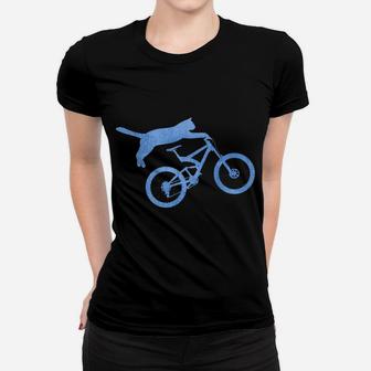 Bmx Stunt Cat - Mountain Bike Dirt Bike Funny Cat Lovers Women T-shirt | Crazezy