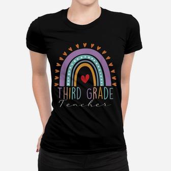 Boho Rainbow 3Rd Grade Teacher Funny 100Th Day Of School Women T-shirt | Crazezy UK