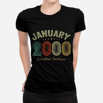 Born In January 2000 Vintage 21St Birthday 21 Years Old Gift Women T-shirt | Crazezy DE