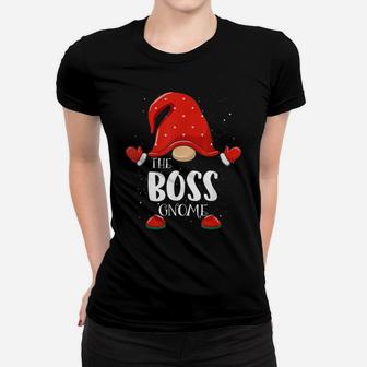 Boss Gnome Matching Family Group Christmas Pajama Women T-shirt | Crazezy UK