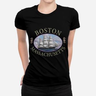 Boston Massachusetts Nautical Women T-shirt | Crazezy