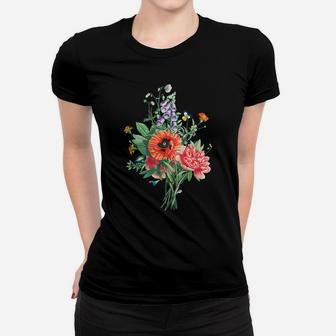 Botany Tee Vintage Botanical Floral Tshirt Flower Bouquet Women T-shirt | Crazezy