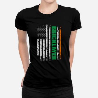 Bricklayer Usa Flag Irish St Patrick Day Gift Women T-shirt | Crazezy CA