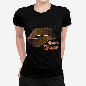 Brown Lips Women T-shirt | Crazezy