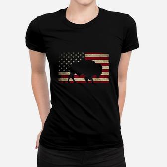 Buffalo American Flag Usa Women T-shirt | Crazezy AU