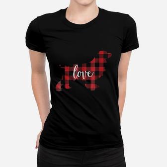 Buffalo Plaid Cocker Spaniel Mom Love Women T-shirt | Crazezy DE