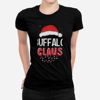 Buffalo Santa Claus Christmas Matching Costume Women T-shirt | Crazezy