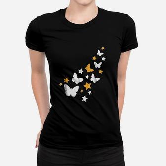 Butterflies With Stars Women T-shirt | Crazezy