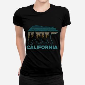 California Bear Vintage Retro Nature Hiking Souvenir Gift Women T-shirt | Crazezy CA