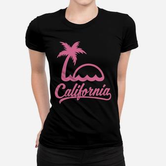 California State Summer Palm Trees Vacation Retro Women T-shirt | Crazezy