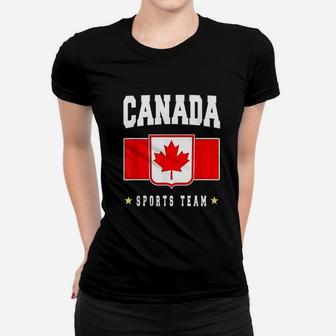 Canada Canadian Flag Sports Team Women T-shirt | Crazezy AU