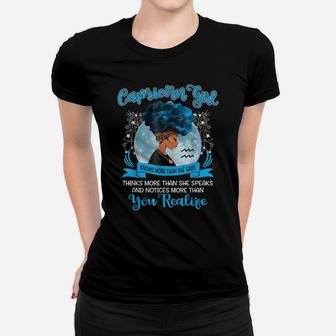 Capricorn Girl Zodiac Birthday December Or January Bday Gift Women T-shirt | Crazezy