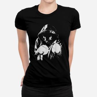 Cat Boxing | Creative Animal Lovers Cool Boxer Gift Women T-shirt | Crazezy DE