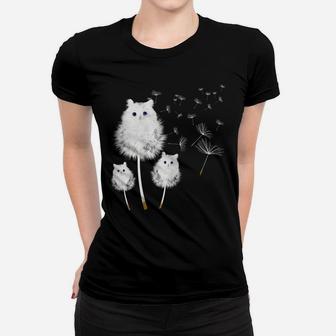 Cat Dandelion Amazing Flower Cat Lover Design Women Girls Women T-shirt | Crazezy CA