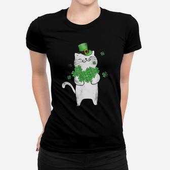 Cat Leprechaun Cat Lover Shamrock St Patrick's Day Women T-shirt | Crazezy