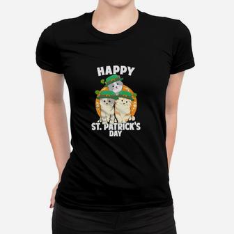 Cat Shamrock Happy St Patrick Day Leprechaun Kitty Women T-shirt - Monsterry UK