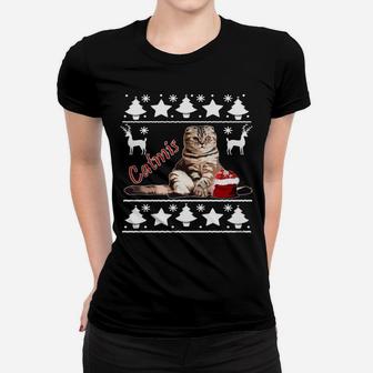 Catmis Funny Cat Parent - Merry Holiday Ugly Christmas Women T-shirt | Crazezy