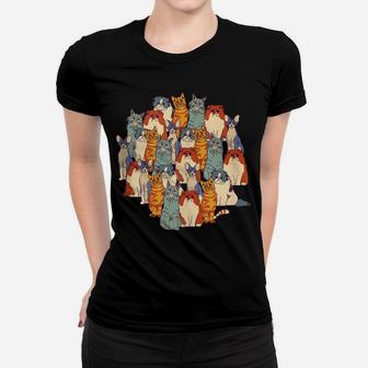 Cats Graphics Print For Cat Lovers Women T-shirt | Crazezy