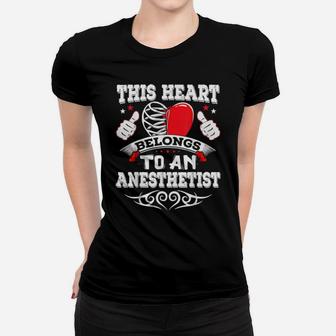 Certified Registered Crna Nurse Anesthetist Valentine's Day Women T-shirt - Monsterry