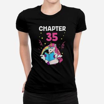Chapter 35 35Th Birthday Party Thirty Five Years Old Unicorn Women T-shirt | Crazezy CA