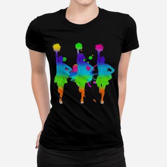 Cheering Cheer Team Cheerleading Colorful Cheerleader Women T-shirt | Crazezy