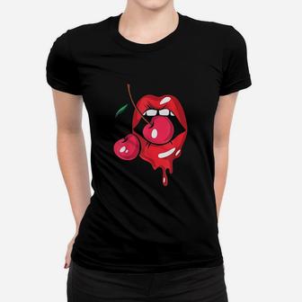 Cherry Lips Women T-shirt | Crazezy UK