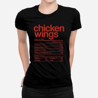 Chicken Wings Nutrition Fact Funny Thanksgiving Christmas Women T-shirt | Crazezy