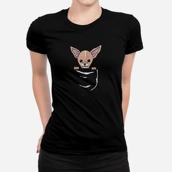 Chihuahua Pocket Women T-shirt | Crazezy UK