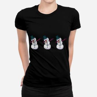 Chillin' With My Snowmies Christmas Snowmen Hanging Out Gift Women T-shirt | Crazezy AU