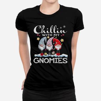 Chillin With My Snowmies Women T-shirt - Monsterry