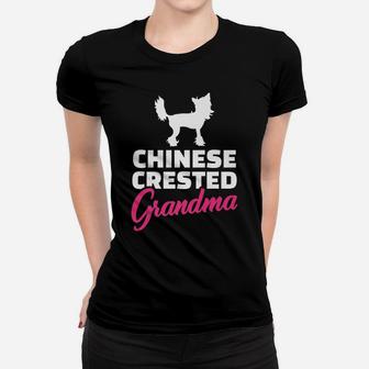 Chinese Crested Grandma Women T-shirt | Crazezy