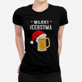 Christmas Beer Merry Beerstmas Drinking Team Squad Ale Party Sweatshirt Women T-shirt | Crazezy
