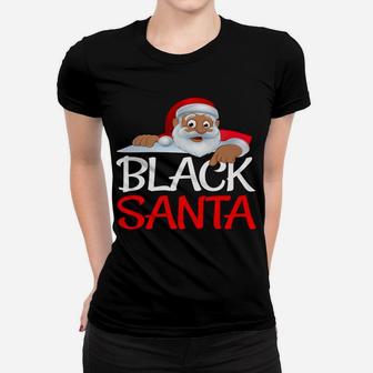 Christmas Black Lives Matter Santa African American Design Women T-shirt | Crazezy CA
