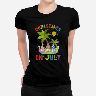 Christmas In July Gnome Xmas Summer Women T-shirt | Crazezy DE